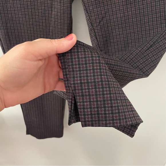 Zac & Rachel Petite Plaid Pull On Elastic Waist Ankle Dress Pants - Picture 7 of 7